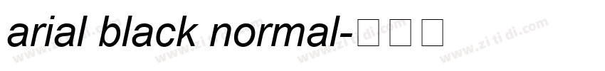 arial black normal字体转换